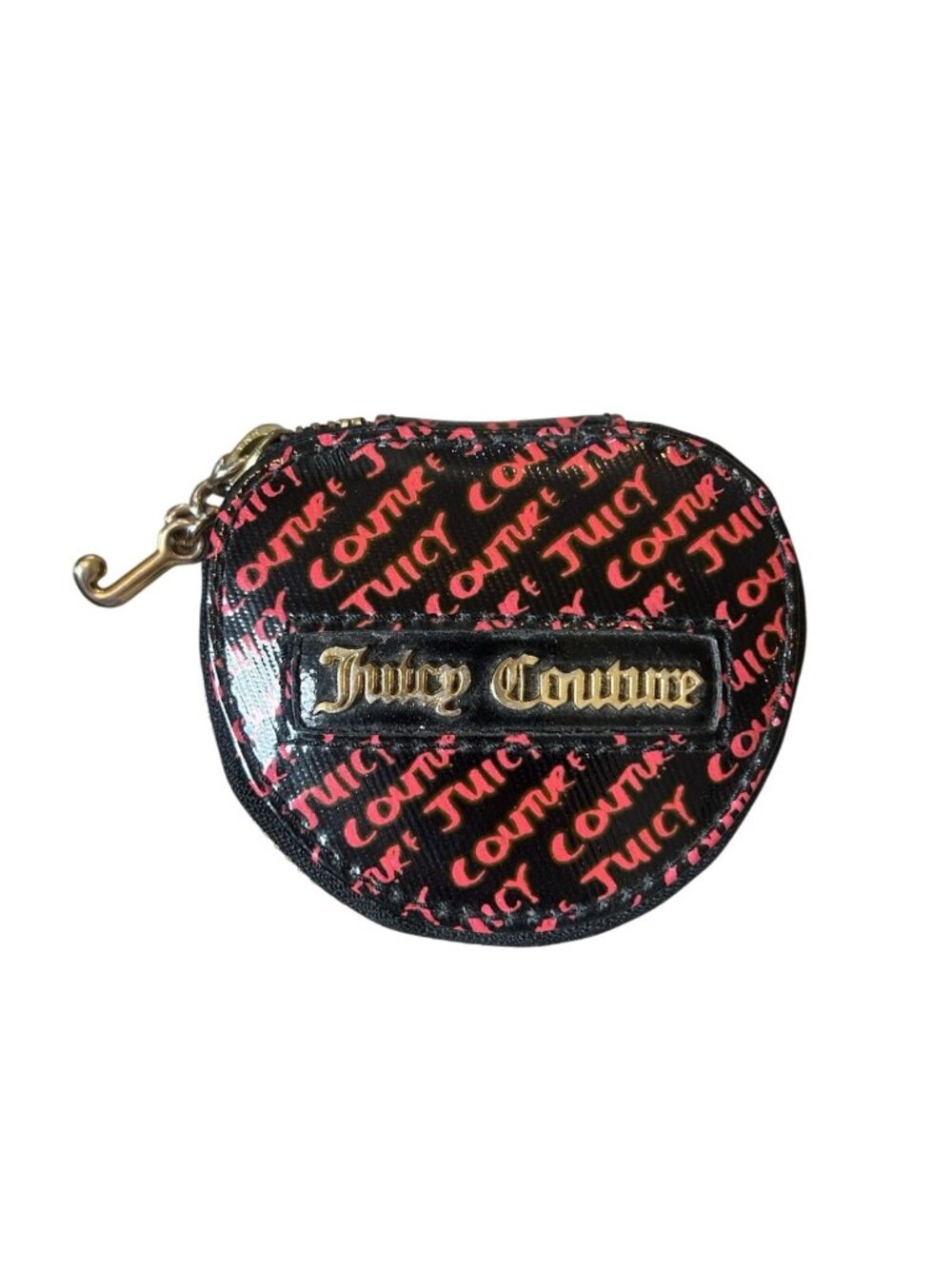 Juicy Couture Y2K Mini Backpack Coin Purse Logo Print Neon Trim Black Pink - Picture 5 of 16